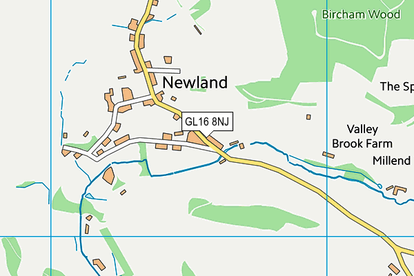 GL16 8NJ map - OS VectorMap District (Ordnance Survey)