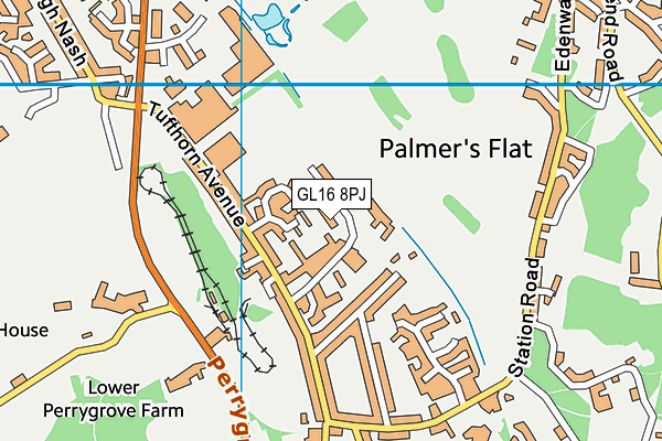 The Gym At Coleford (Closed) map (GL16 8PJ) - OS VectorMap District (Ordnance Survey)