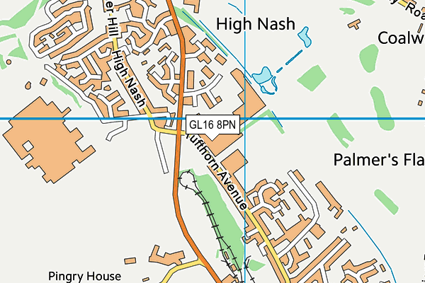 GL16 8PN map - OS VectorMap District (Ordnance Survey)