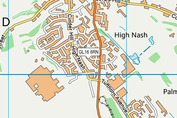 GL16 8RN map - OS VectorMap District (Ordnance Survey)