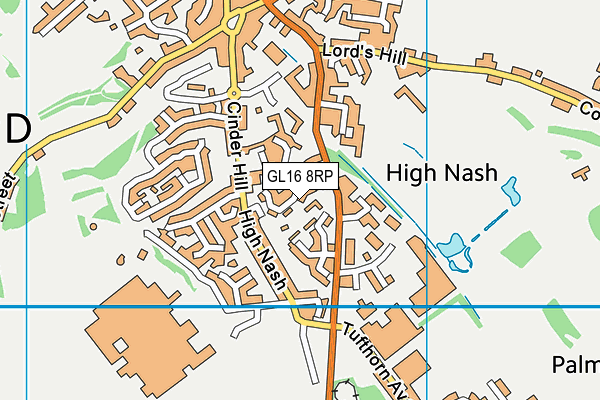 GL16 8RP map - OS VectorMap District (Ordnance Survey)