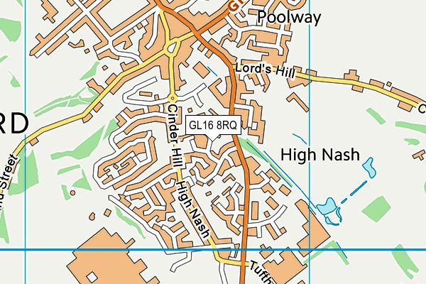 GL16 8RQ map - OS VectorMap District (Ordnance Survey)