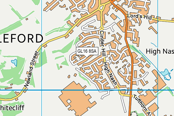GL16 8SA map - OS VectorMap District (Ordnance Survey)