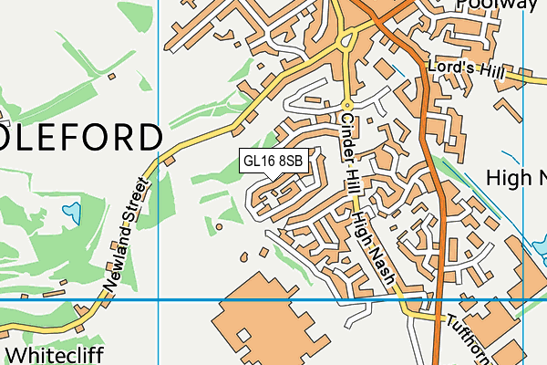 GL16 8SB map - OS VectorMap District (Ordnance Survey)