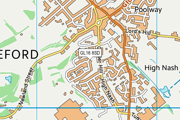 GL16 8SD map - OS VectorMap District (Ordnance Survey)