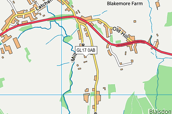 GL17 0AB map - OS VectorMap District (Ordnance Survey)