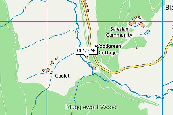 GL17 0AE map - OS VectorMap District (Ordnance Survey)