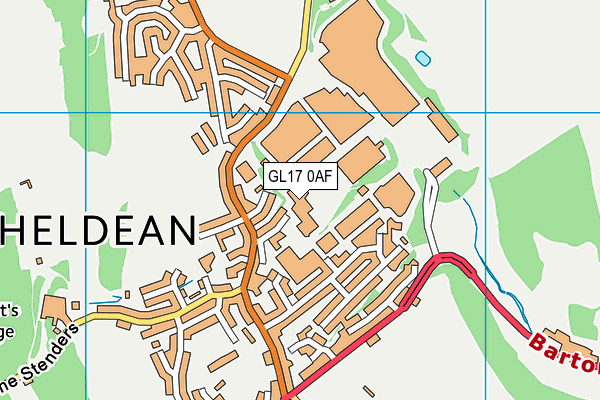 GL17 0AF map - OS VectorMap District (Ordnance Survey)