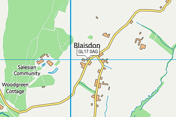 GL17 0AG map - OS VectorMap District (Ordnance Survey)