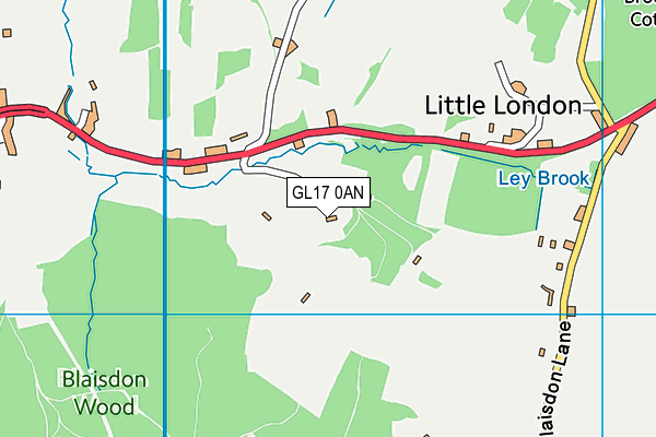 GL17 0AN map - OS VectorMap District (Ordnance Survey)