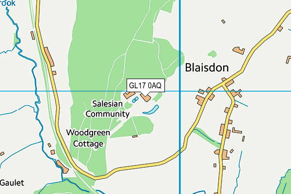 GL17 0AQ map - OS VectorMap District (Ordnance Survey)