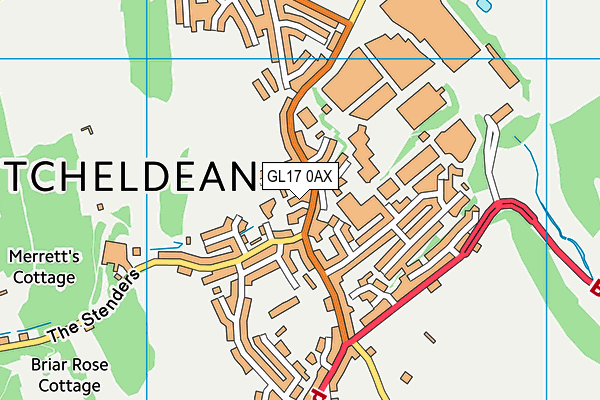 GL17 0AX map - OS VectorMap District (Ordnance Survey)