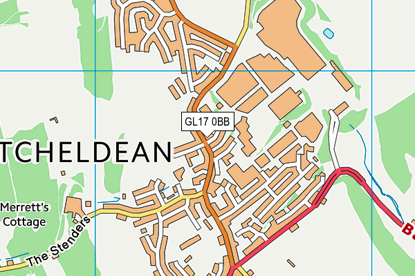 GL17 0BB map - OS VectorMap District (Ordnance Survey)