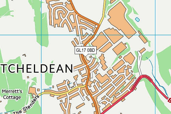 GL17 0BD map - OS VectorMap District (Ordnance Survey)