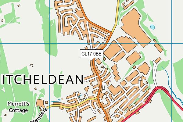 GL17 0BE map - OS VectorMap District (Ordnance Survey)