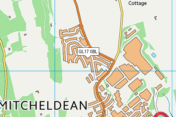 GL17 0BL map - OS VectorMap District (Ordnance Survey)