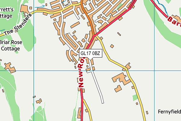 GL17 0BZ map - OS VectorMap District (Ordnance Survey)