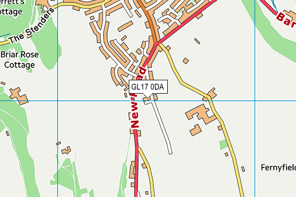 GL17 0DA map - OS VectorMap District (Ordnance Survey)