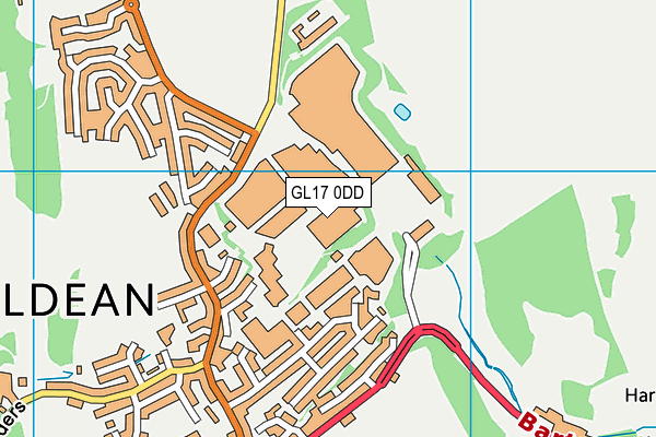 GL17 0DD map - OS VectorMap District (Ordnance Survey)