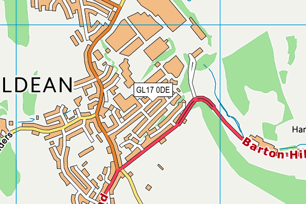 GL17 0DE map - OS VectorMap District (Ordnance Survey)