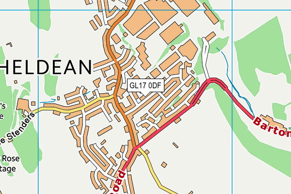 GL17 0DF map - OS VectorMap District (Ordnance Survey)