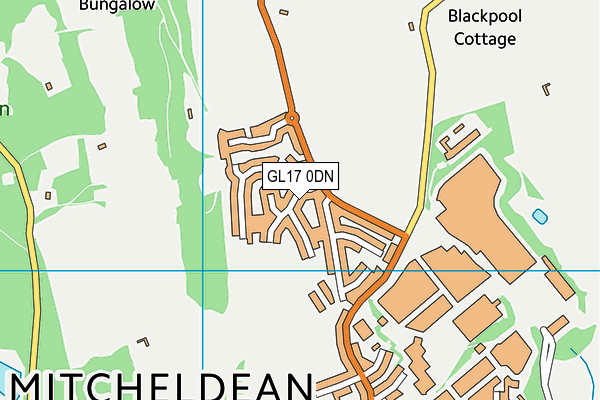 GL17 0DN map - OS VectorMap District (Ordnance Survey)