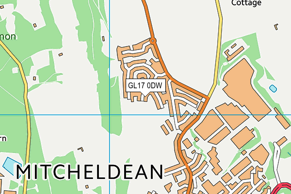 GL17 0DW map - OS VectorMap District (Ordnance Survey)
