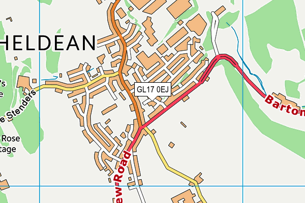 GL17 0EJ map - OS VectorMap District (Ordnance Survey)