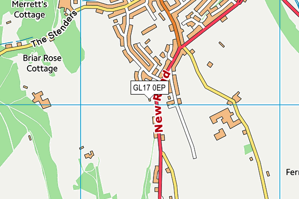 GL17 0EP map - OS VectorMap District (Ordnance Survey)