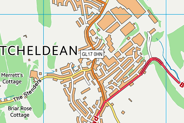 GL17 0HN map - OS VectorMap District (Ordnance Survey)