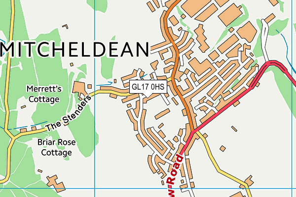 GL17 0HS map - OS VectorMap District (Ordnance Survey)