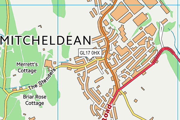 GL17 0HX map - OS VectorMap District (Ordnance Survey)