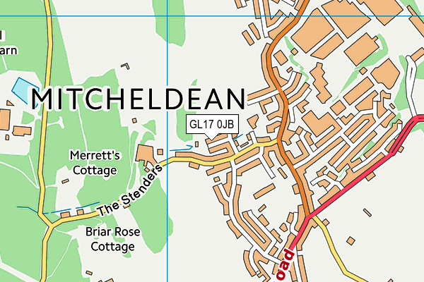 GL17 0JB map - OS VectorMap District (Ordnance Survey)