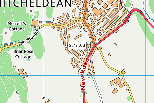 GL17 0JS map - OS VectorMap District (Ordnance Survey)