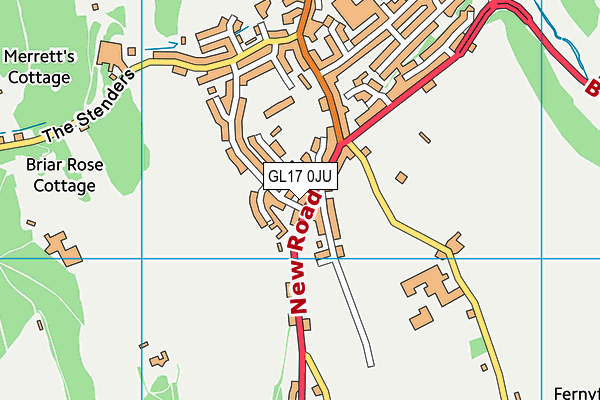GL17 0JU map - OS VectorMap District (Ordnance Survey)