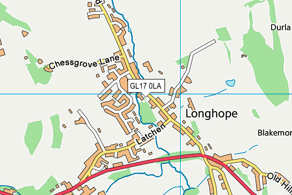 Longhope Recreation Ground map (GL17 0LA) - OS VectorMap District (Ordnance Survey)