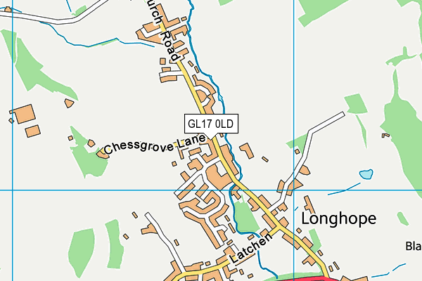 GL17 0LD map - OS VectorMap District (Ordnance Survey)