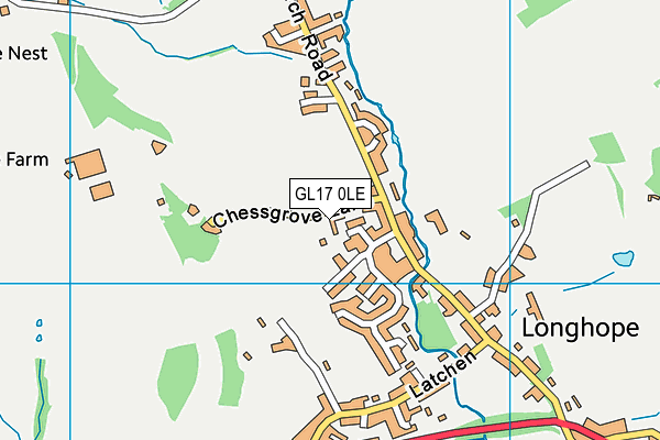 GL17 0LE map - OS VectorMap District (Ordnance Survey)