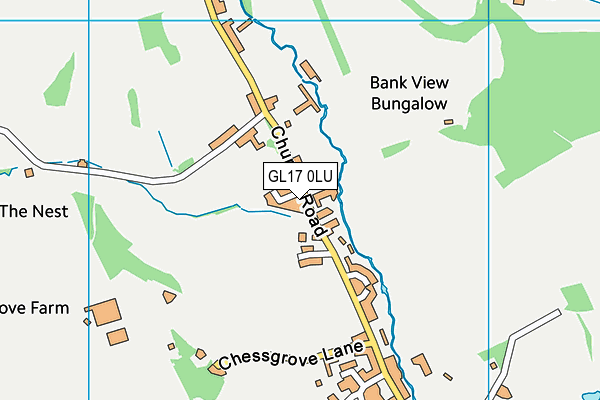 GL17 0LU map - OS VectorMap District (Ordnance Survey)