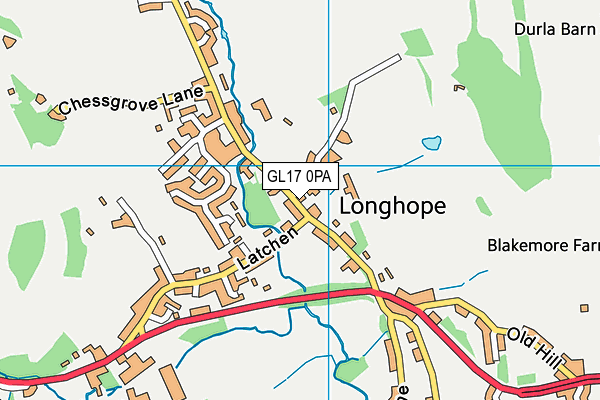 GL17 0PA map - OS VectorMap District (Ordnance Survey)