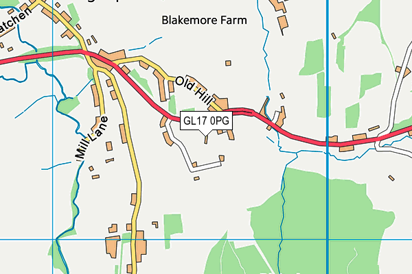 GL17 0PG map - OS VectorMap District (Ordnance Survey)