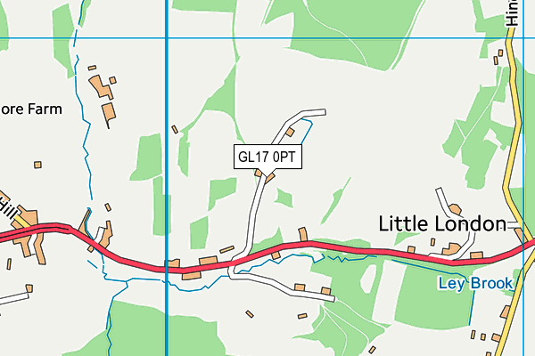 GL17 0PT map - OS VectorMap District (Ordnance Survey)