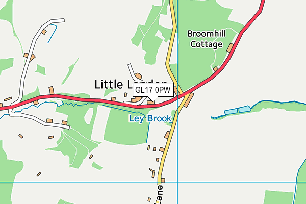 GL17 0PW map - OS VectorMap District (Ordnance Survey)