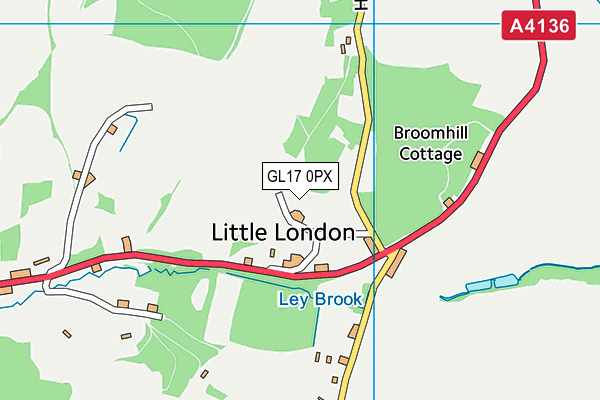 GL17 0PX map - OS VectorMap District (Ordnance Survey)