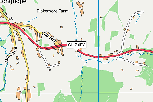 GL17 0PY map - OS VectorMap District (Ordnance Survey)