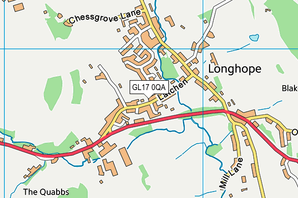 GL17 0QA map - OS VectorMap District (Ordnance Survey)