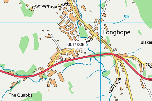 GL17 0QE map - OS VectorMap District (Ordnance Survey)