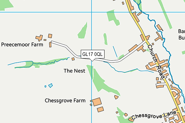 GL17 0QL map - OS VectorMap District (Ordnance Survey)