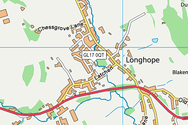 GL17 0QT map - OS VectorMap District (Ordnance Survey)