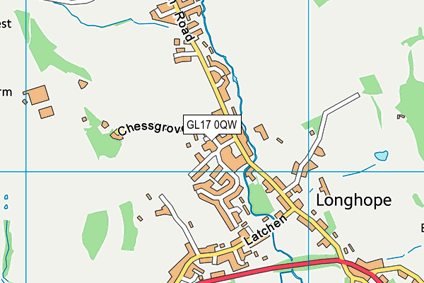 GL17 0QW map - OS VectorMap District (Ordnance Survey)